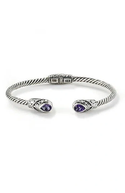 SAMUEL B. SAMUEL B. PEAR SHAPE STONE BANGLE BRACELET