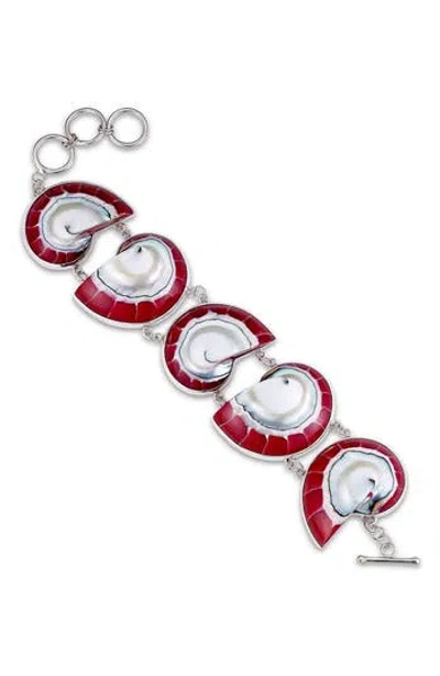 Samuel B. Red Nautilus Shell Bracelet In Multi