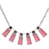 Samuel B. Rhodochrosite & Rhodolite Fan Necklace In Multi