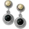 Samuel B. Round Stone Drop Earrings In Black