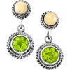 Samuel B. Round Stone Drop Earrings In Green