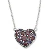 Samuel B. Semiprecious Stone Heart Pendant Necklace In Pink/red/blue
