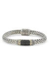 Samuel B. Semiprecious Stone Textured Bangle Bracelet In Black