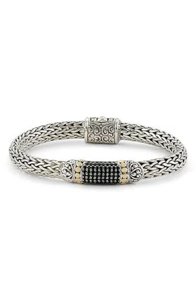 Samuel B. Semiprecious Stone Textured Bangle Bracelet In Black