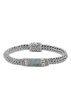 Samuel B. Semiprecious Stone Textured Bangle Bracelet In Blue Topaz