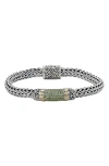 Samuel B. Semiprecious Stone Textured Bangle Bracelet In Green