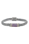 Samuel B. 18k & Silver 1.18 Ct. Tw. Pink Sapphire Bracelet In Pink