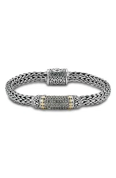 Samuel B. Semiprecious Stone Textured Bangle Bracelet In White