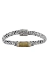 Samuel B. Semiprecious Stone Textured Bangle Bracelet In Yellow