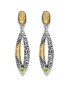 Samuel B. Silver 0.24 Ct. Tw. Peridot Drop Earrings In Metallic