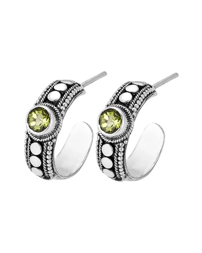 Samuel B. Silver 0.25 Ct. Tw. Peridot Dot Hoops