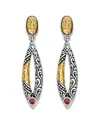 Samuel B. Silver 0.30 Ct. Tw. Garnet Drop Earrings