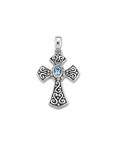 Samuel B. Silver 0.45 Ct. Tw. Blue Topaz Accent Pendant