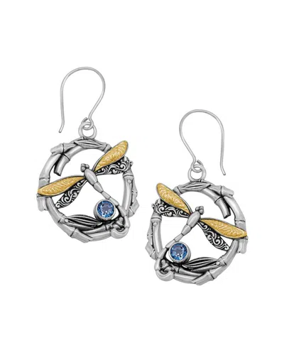 Samuel B. Silver 0.50 Ct. Tw. Garnet, Peridot Earrings