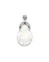 Samuel B. Silver 0.57 Ct. Tw. Gemstone & Pearl Buddha Pendant