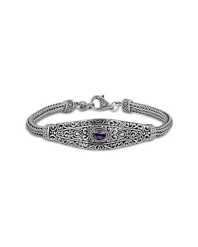 Samuel B. Silver 0.80 Ct. Tw. Amethyst Bracelet In Metallic