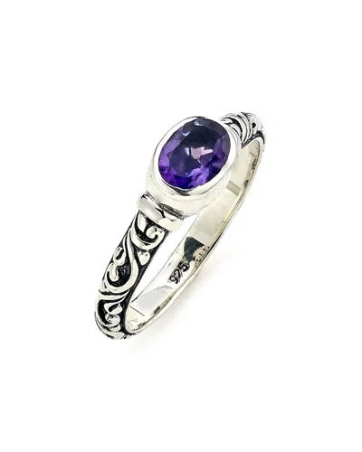 Samuel B. Silver 0.80 Ct. Tw. Amethyst Oval Ring