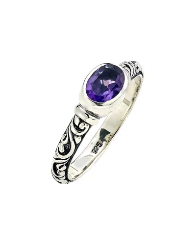 Samuel B. Silver 0.80 Ct. Tw. Amethyst Oval Ring