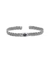 Samuel B. Silver 0.80 Ct. Tw. Amethyst Rope Design Bangle Bracelet