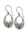 Samuel B. Silver 0.80 Ct. Tw. Peridot Earrings In Metallic
