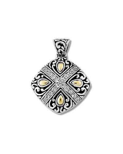 Samuel B. Silver 0.80 Ct. Tw. White Topaz Simbolon Pendant In Metallic