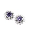Samuel B. Silver 0.84 Ct. Tw. Amethyst Earrings In Metallic