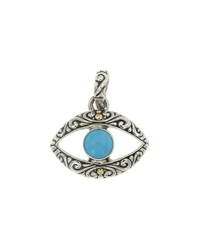 Samuel B. Silver 0.90 Ct. Tw. Sleeping Beauty Pendant In Metallic