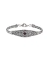 Samuel B. Silver 0.95 Ct. Tw. Garnet Bracelet In Metallic
