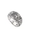 Samuel B. Silver 0.98 Ct. Tw. White Topaz Ring In Metallic