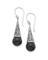 Samuel B. Silver 1.00 Ct. Tw. Onyx Earrings In Metallic