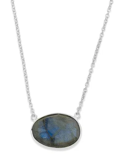 Samuel B. Silver 10.00 Ct. Tw. Labradorite Necklace