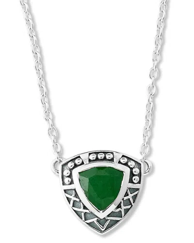Samuel B. Silver 1.01 Ct. Tw. Emerald Necklace