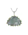 Samuel B. Silver 102.32 Ct. Tw. Aquaphrase Pendant In Silver
