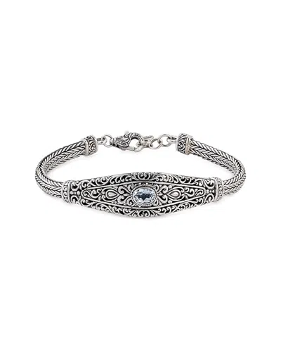 Samuel B. Silver 1.10 Ct. Tw. Blue Topaz Bracelet