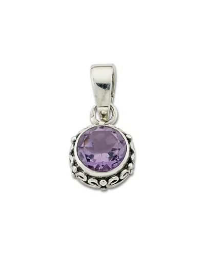 Samuel B. Silver 1.25 Ct. Tw. Amethyst Pendant