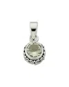 Samuel B. Silver 1.25 Ct. Tw. Green Amethyst Pendant Earrings