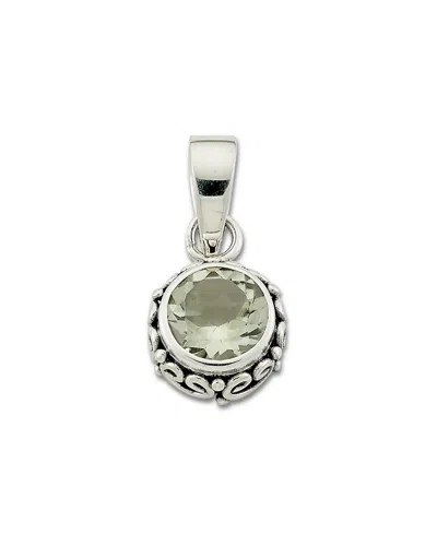 Samuel B. Silver 1.25 Ct. Tw. Green Amethyst Pendant Earrings