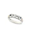 Samuel B. Silver 1.30 Ct. Tw. White Topaz Ring In Metallic