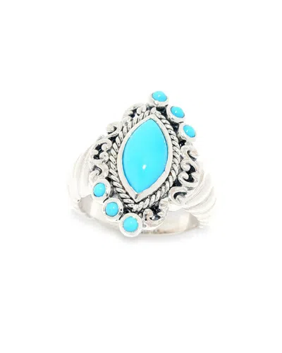 Samuel B. Ss Marquise Shape Sleeping Beauty Turquoise Ring In Blue