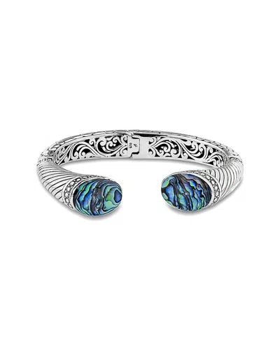 Samuel B. Silver Pearl Bangle Bracelet In Metallic