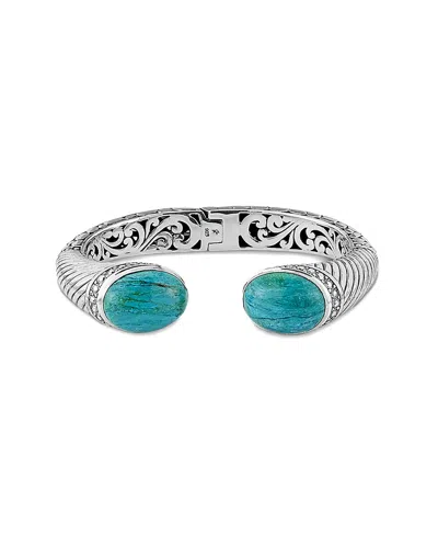 Samuel B. Silver Pearl Bangle Bracelet In Metallic