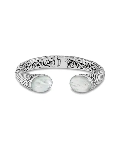 Samuel B. Silver Pearl Bangle Bracelet In Metallic