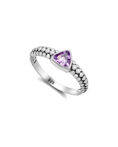 Samuel B. Silver 1.50 Ct. Tw. Amethyst Ring In Metallic