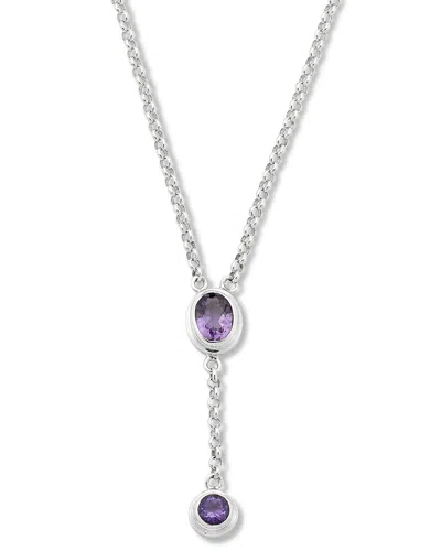 Samuel B. Silver 1.50 Ct. Tw. Amethyst Y Necklace In White