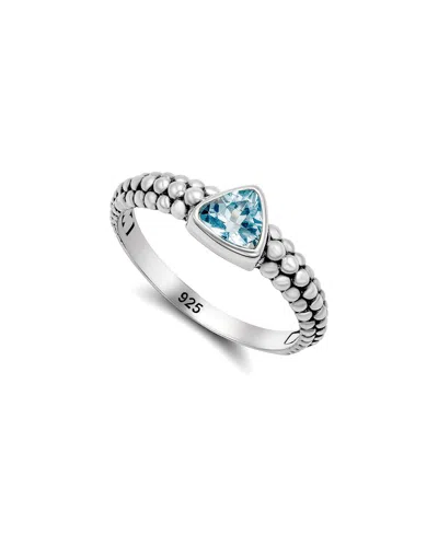 Samuel B. Silver 1.50 Ct. Tw. Blue Topaz Ring In Metallic