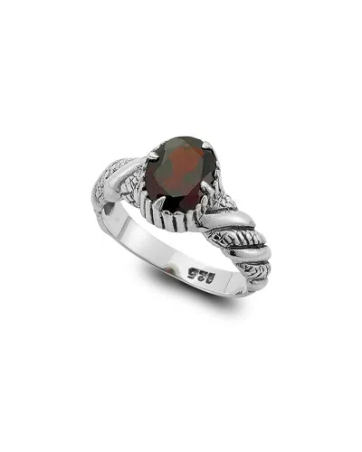 Samuel B. Silver 1.50 Ct. Tw. Garnet Ring In Silver/red