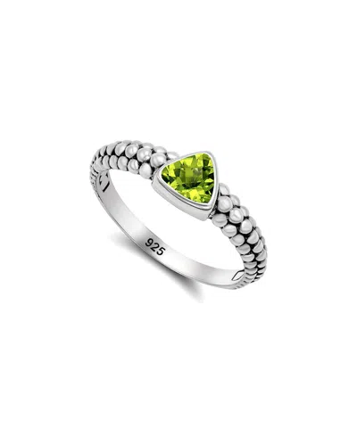 Samuel B. Silver 1.50 Ct. Tw. Peridot Ring In Metallic