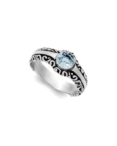 Samuel B. Silver 1.55 Ct. Tw. Blue Topaz Ring In Metallic