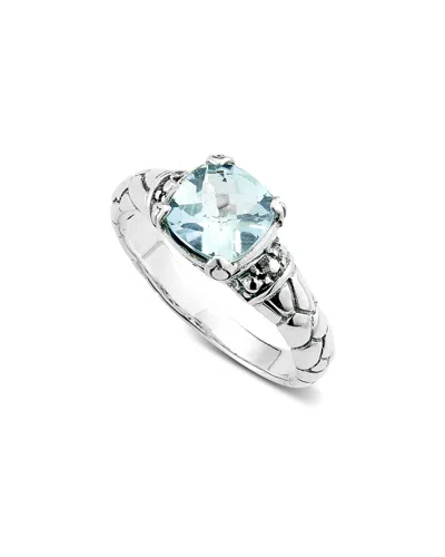 Samuel B. Silver 1.60 Ct. Tw. Blue Topaz Ring In Metallic