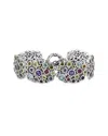 Samuel B. Silver 17.00 Ct. Tw. Gemstone Cluster Bracelet
